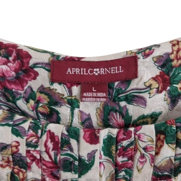 April Cornell Floral Maxi Dress Size Women's Large Boho Cottagecore Holiday - Picture 9 of 15